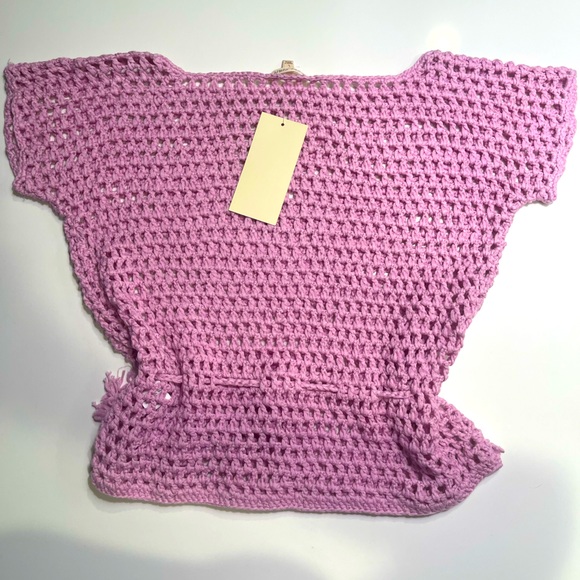 Hand Made New Beautiful Lilac | Levander Crocheted Top & Mini Skirt Fits M/L - Picture 6 of 13